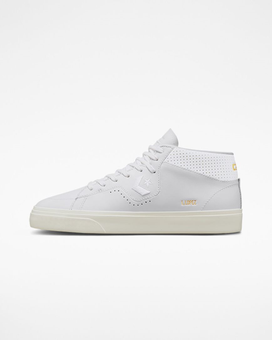 Pánské Skate Boty Converse CONS Louie Lopez Pro Mono Læder Bílé | CZ JIPN97